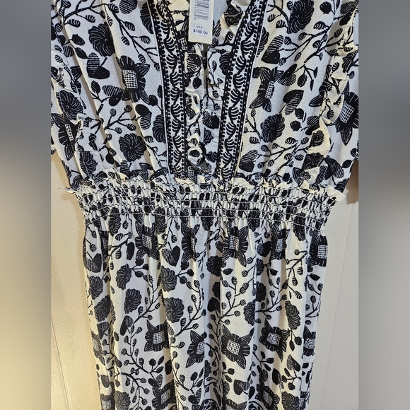 MAX STUDIO SHORT SLEEVE V-NECK MAXI DRESS - Picture 5 of 6